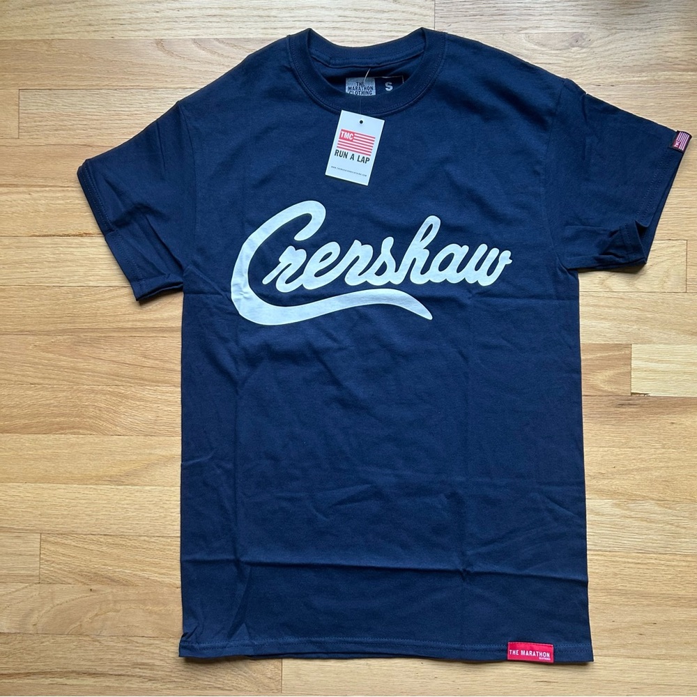 THE MARATHON CLOTHING LIMITED EDITION CRENSHAW T-SHIRT NAVY